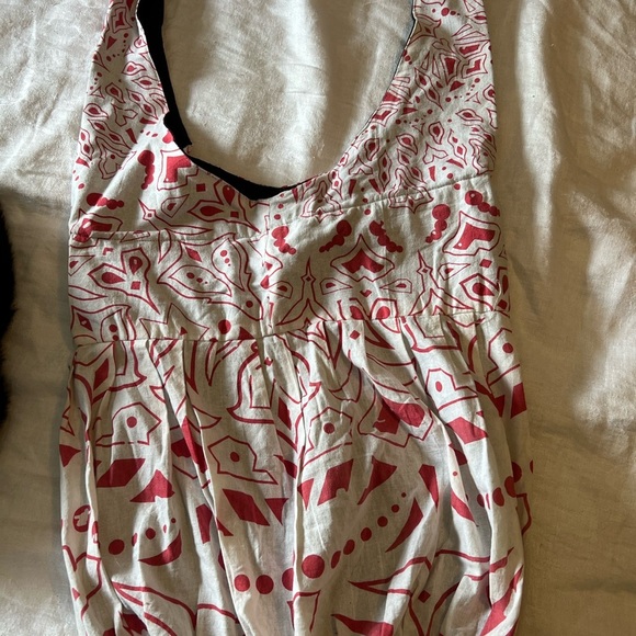 Sunshine Joy Red and White Cotton Bag - Picture 3 of 4